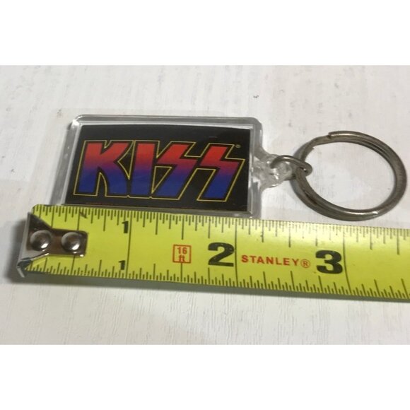 KISS Band Keychain Logo With Band Members Image Double Sided - Picture 3 of 4